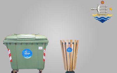Αποστολή στο Δήμο Αστυπάλαιας 10 πλαστικούς κάδους 1100 και 5 ξύλινους απορριμματοδέκτες